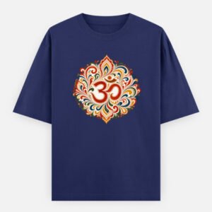 Om Sacred Harmony oversized T-shirt in royal blue